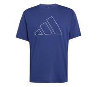 adidas Hombre Workout Essentials Feelready Logo Shirt, Dark Blue, XS