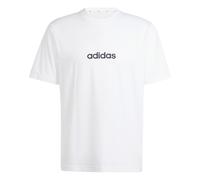 adidas Hombre Essentials Linear Single Jersey Shirt, White/Black, M