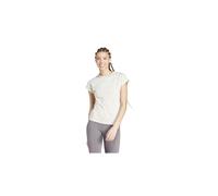 adidas Mujer Essentials Linear Cotton T-Shirt, Wonder Alumina/White, L
