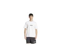Camiseta adidas linerar single hombre blanco/negro XL