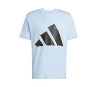 adidas Hombre Essentials Big Logo Single Jersey tee, Glow Blue/Black, M