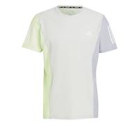 adidas Hombre Own The Run Colorblock tee, Linen Green/Green Spark/halo Silver, L