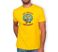 Camiseta Adulto/Niño LOS Pollos Hermanos - Camisetas Chorras para Gañanes, Gente De Mal Vivir y Peor Dormir, Tallas Especiales (Amarillo, M)