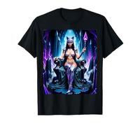Camiseta AI Girl para hombre - Hechicera sexy en Crystal Cave Camiseta