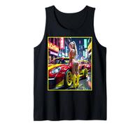 Camiseta AI Girl para hombre - Sexy AI Woman con coche exótico Camiseta sin Mangas
