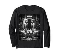 Camiseta AI Girl para Hombre - Sexy AI Women Groupie Girls B&W Manga Larga