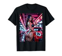 Camiseta AI Girl para hombre - Sexy Bikini Girl & Exotic Car Camiseta