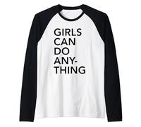 Camiseta ajustada Girls Can Do Anything Camiseta Manga Raglan