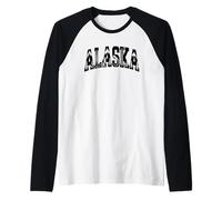 Camiseta Alaska - Retro Vintage Viajes Al Aire Libre Montaña Camiseta Manga Raglan
