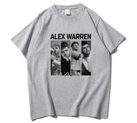 Camiseta Alex Warren Merch 2026 Tour Shirt De Algodón Informal De Manga Corta Harajuku De Moda Camiseta Unisex Prenda De Vestir-Grey||x_s