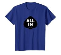 Camiseta All In Poker Camiseta, Niños, Azul Real, 4 años