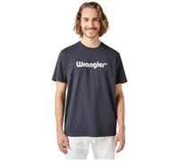 Wrangler Logo tee Camiseta, Negro, L para Hombre
