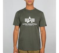 ALPHA INDUSTRIES Basic Camiseta, Verde (Dark Olive-142), XS para Hombre