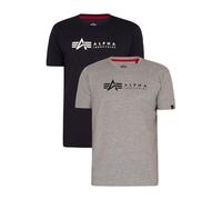 ALPHA INDUSTRIES Camiseta navy / gris moteado / negro / blanco, Talla S