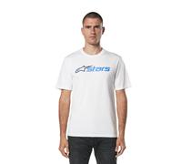 Camiseta Alpinestars de algodón SS para hombre ~ Blaze CSF blanco azul