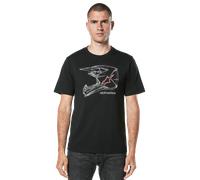 Alpinestars MX Helmet Csf tee Camiseta, Negro, M para Hombre