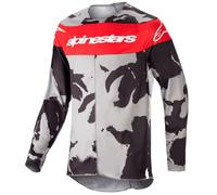 Alpinestars Racer Tactical 2023 Maillot de Motocross, gris-rojo, tamaño XL para Hombres