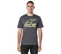 Alpinestars Ride 4.0 Csf tee Camiseta, Carbón/Lima/Negro, L para Hombre