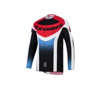 Alpinestars Techstar KNIF Maillot de motocross, Negro/Blanco/Rojo, Talla S