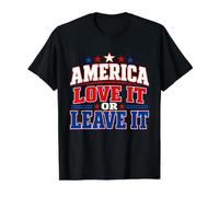 Camiseta America Love It Or Leave It Camiseta gráfica económica, Hombre, Negro, M