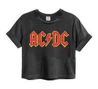 Camiseta Amplified AC/DC Camiseta Corta de Manga Corta Color carbón para Mujer
