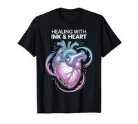 Camiseta anatómica artística Healing with Ink & Heart Camiseta