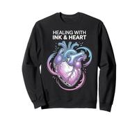 Camiseta anatómica artística Healing with Ink & Heart Sudadera