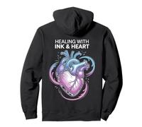 Camiseta anatómica artística Healing with Ink & Heart Sudadera con Capucha