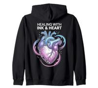 Camiseta anatómica artística Healing with Ink & Heart Sudadera con Capucha
