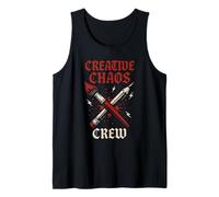 Camiseta Angry Artist Burnout Humor Creative Rage Art Block Camiseta sin Mangas