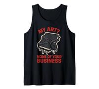 Camiseta Angry Artist Burnout Humor Creative Rage Art Block Camiseta sin Mangas