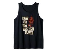 Camiseta Angry Artist Burnout Humor Creative Rage Art Block Camiseta sin Mangas
