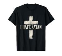 Camiseta Anti Satanás Divertida Cristiana Jesús Dios Iglesia Camiseta