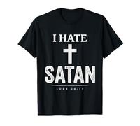 Camiseta Anti Satanás Divertida Cristiana Jesús Dios Iglesia Camiseta