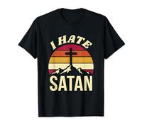 Camiseta Anti Satanás Divertida Cristiana Jesús Dios Iglesia Camiseta