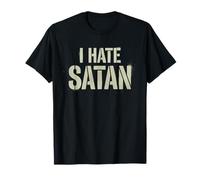 Camiseta Anti Satanás Divertida Cristiana Jesús Dios Iglesia Camiseta