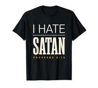 Camiseta Anti Satanás Divertida Cristiana Jesús Dios Iglesia Camiseta