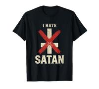 Camiseta Anti Satanás Divertida Cristiana Jesús Dios Iglesia Camiseta