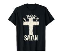 Camiseta Anti Satanás Divertida Cristiana Jesús Dios Iglesia Camiseta
