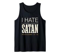Camiseta Anti Satanás Divertida Cristiana Jesús Dios Iglesia Camiseta sin Mangas