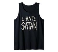 Camiseta Anti Satanás Divertida Cristiana Jesús Dios Iglesia Camiseta sin Mangas