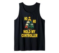 Camiseta Árbol de Navidad Gamer Ho Ho Hold My Controller Camiseta sin Mangas
