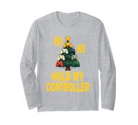 Camiseta Árbol de Navidad Gamer Ho Ho Hold My Controller Manga Larga