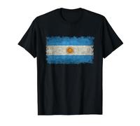 Camiseta Argentina Bandera de Argentina para Hombre/Mujer/Juventud/Niño Camiseta gráfica económica, Hombre, Negro, S