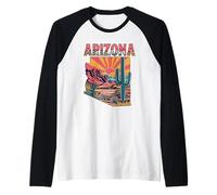 Camiseta Arizona Flag - Arizona Cactus Desert AZ Pride Camiseta Manga Raglan