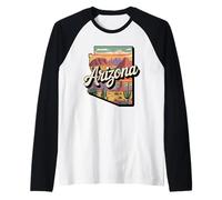Camiseta Arizona Flag - Arizona Cactus Desert AZ Pride Camiseta Manga Raglan