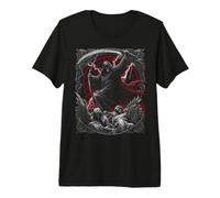 Camiseta artística de Terror gótico Oscuro de Grim Reaper Scythe Fallen Angels Camiseta Premium
