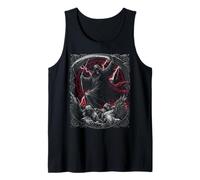 Camiseta artística de Terror gótico Oscuro de Grim Reaper Scythe Fallen Angels Camiseta sin Mangas