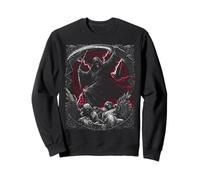 Camiseta artística de Terror gótico Oscuro de Grim Reaper Scythe Fallen Angels Sudadera