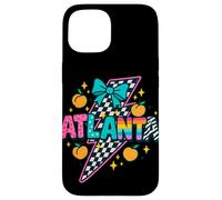 Camiseta Atlanta Peach a cuadros Lightning Rainbow Pride Carcasa para iPhone 15